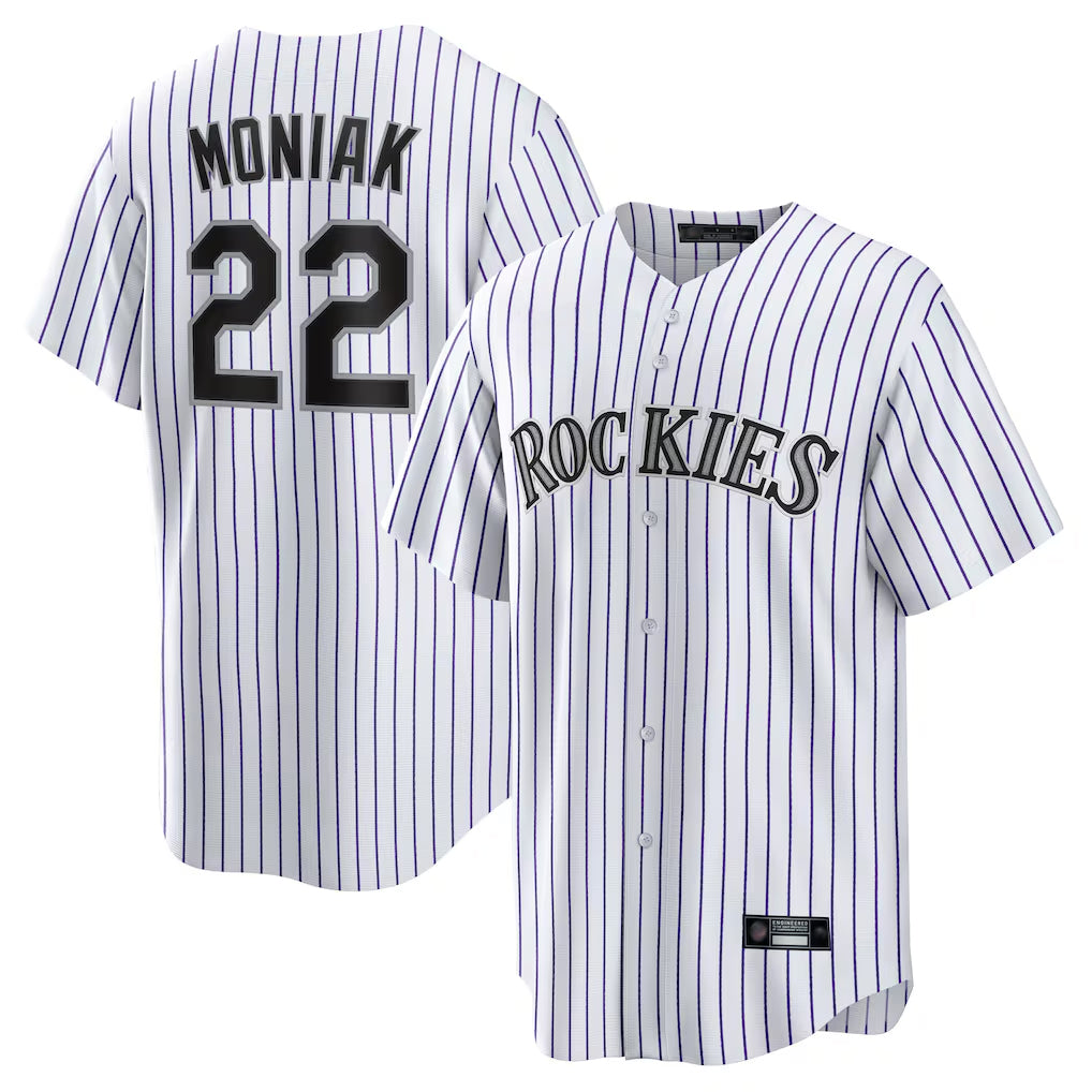 C.Rockies #22 Mickey Moniak Player White Game Home Hdoa Stitched Jerseys