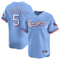 T.Rangers #5 Corey Seager Player Light Blue Limited Home Hdoa Stitched Jerseys