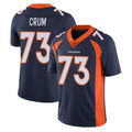 D.Broncos #73 Frank Crum Player Navy Vapor Untouchable Limited Game Hdoa Stitched Jerseys