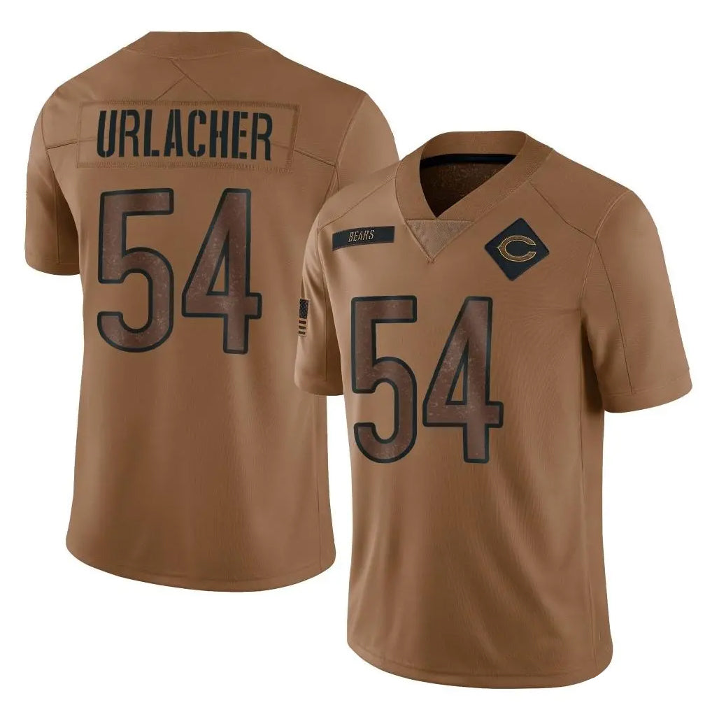 C.Bears #54 Brian Urlacher Player Brown Salute to Service Limited Hdoa Stitched Jerseys