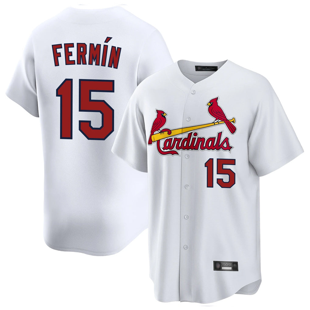 St. Louis Cardinals #15 Jose Fermin Player White Home Game Hdoa Stitched Jerseys