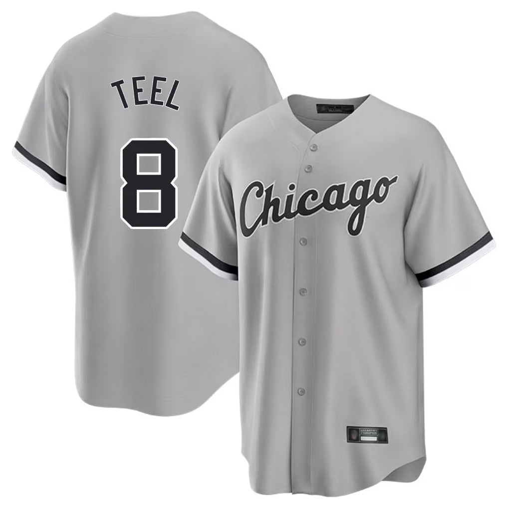 C.White Sox #8 Kyle Teel Player Gray Home Game Hdoa Stitched Jerseys