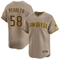 S.Diego Padres #58 Wandy Peralta Player Khaki Home Limited Hdoa Stitched Jerseys