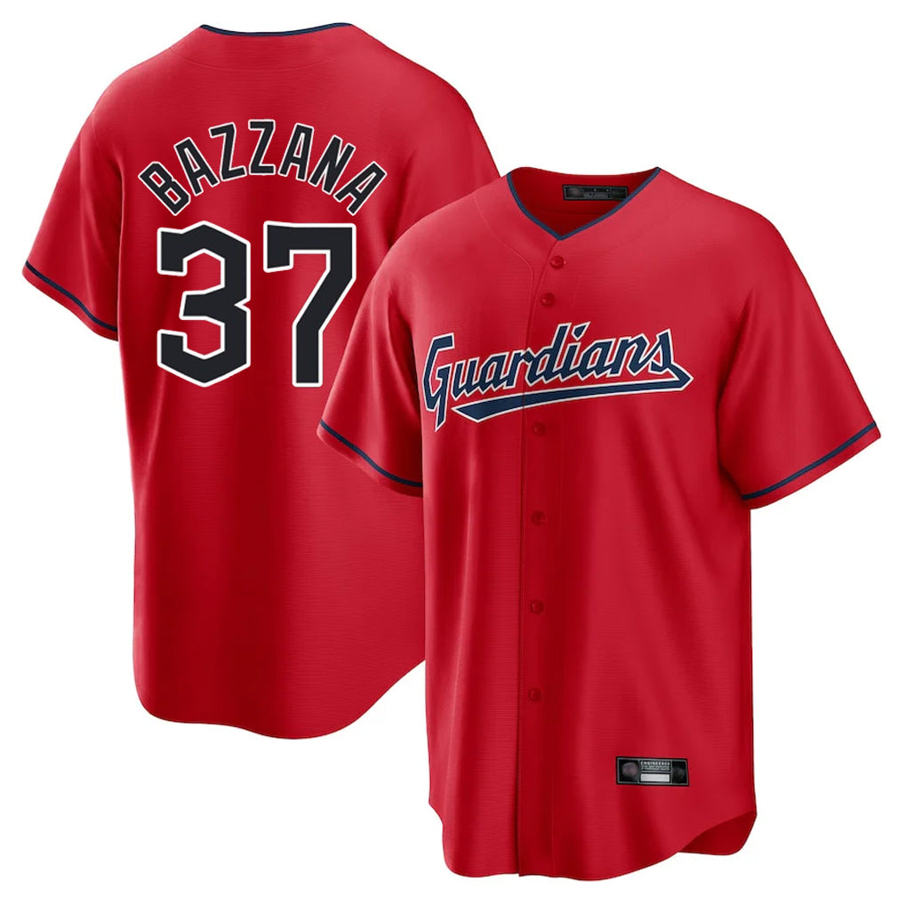 C.Guardians #37 Travis Bazzana Player Red Home Game Hdoa Stitched Jerseys