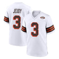 C.Browns #3 Jerry Jeudy Player White Alternate Home Game Hdoa Stitched Jerseys