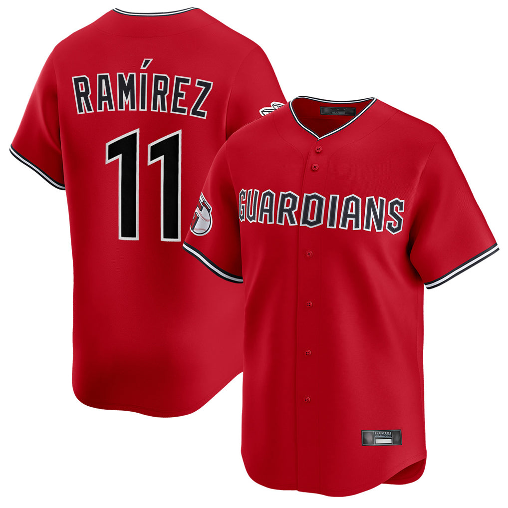 C.Guardians #11 Jose Ramirez Player Red Limited Home Hdoa Stitched Jerseys