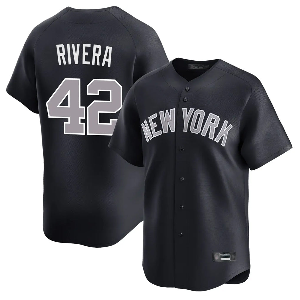 NY.Yankees #42 Mariano Rivera Player Navy Limited Home Hdoa Stitched Jerseys