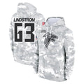 A.Falcons #63 Chris Lindstrom Player Arctic Camo Salute to Service Limited Hoodie Hdoa Stitched Jerseys