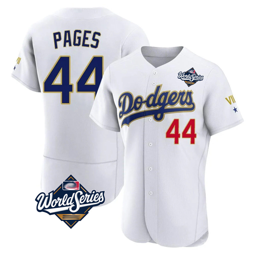 LA.Dodgers #44 Andy Pages Player Gold White World Series 2026 Collection Stadium Limited Elite Hdoa Stitched Jerseys