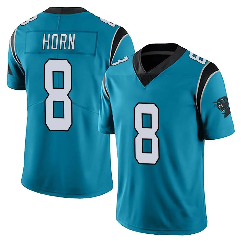 C.Panthers #8 Jaycee Horn Player Blue Vapor Untouchable Limited Game Hdoa Stitched Jerseys