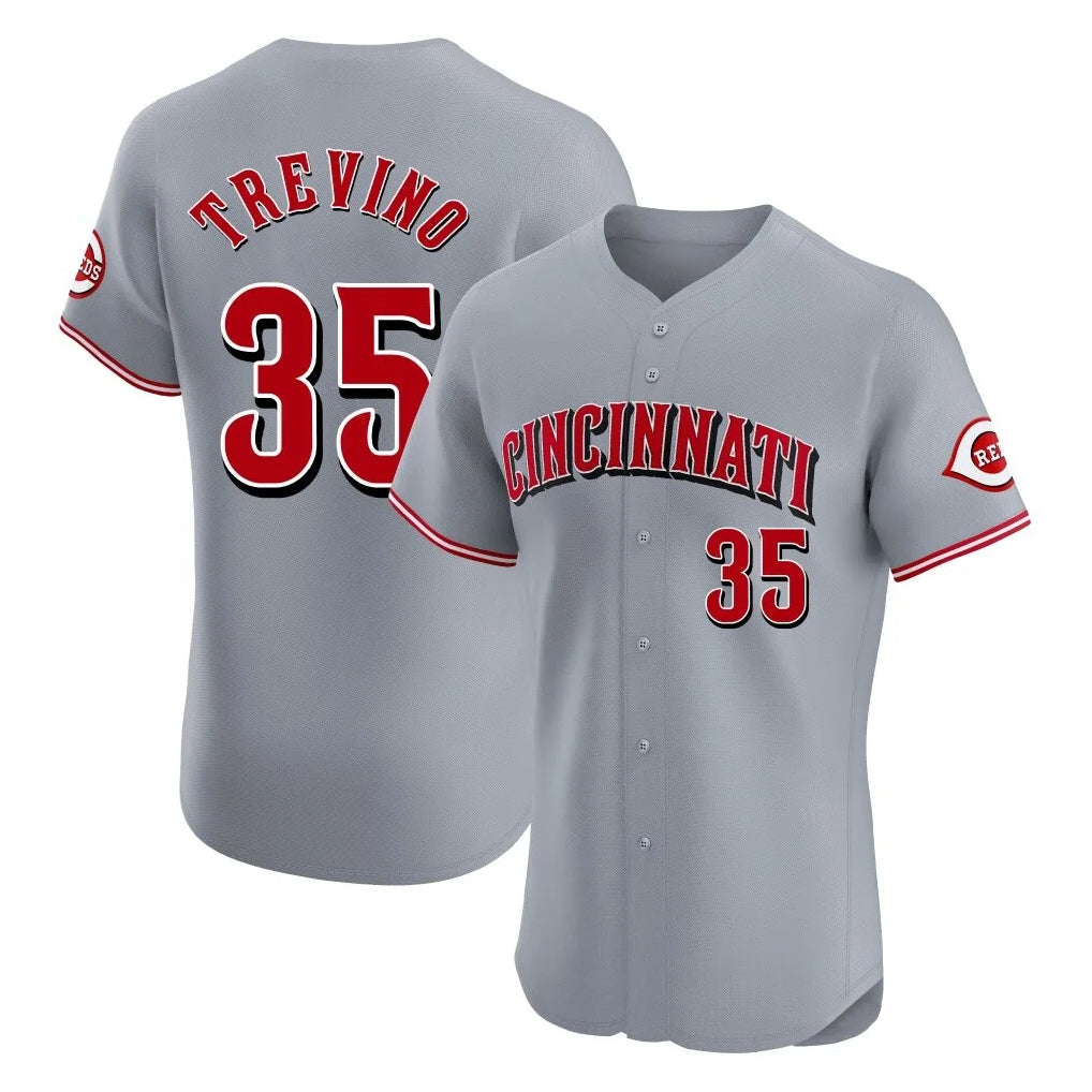 C.Reds #35 Jose Trevino Player Gray Limited Elite Home Hdoa Stitched Jerseys