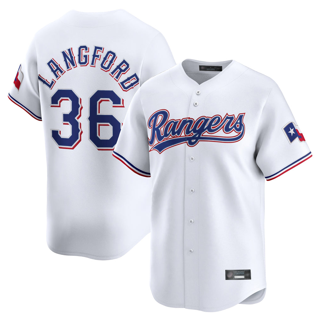 T.Rangers #36 Wyatt Langford Player White Home Limited Hdoa Stitched Jerseys