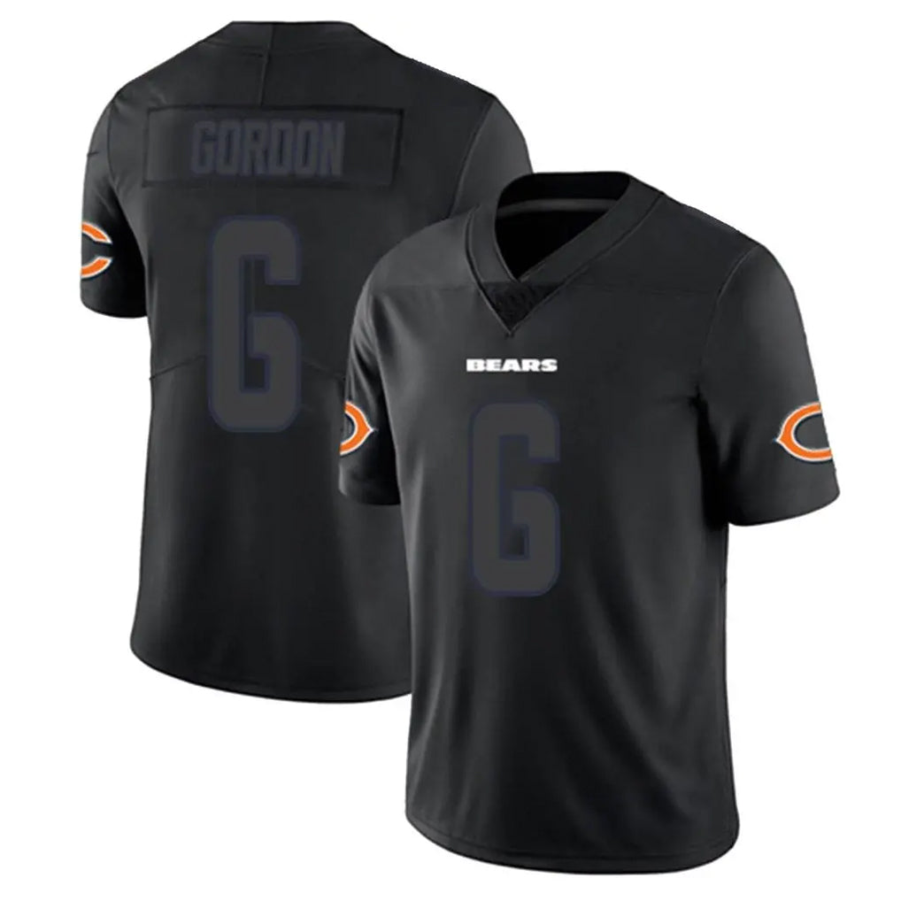 C.Bears #6 Kyler Gordon Player Black Impact Limited Game Hdoa Stitched Jerseys