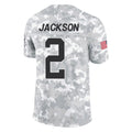 C.Panthers #2 Michael Jackson Player Arctic Camo Salute to Service Limited Game Hdoa Stitched Jerseys