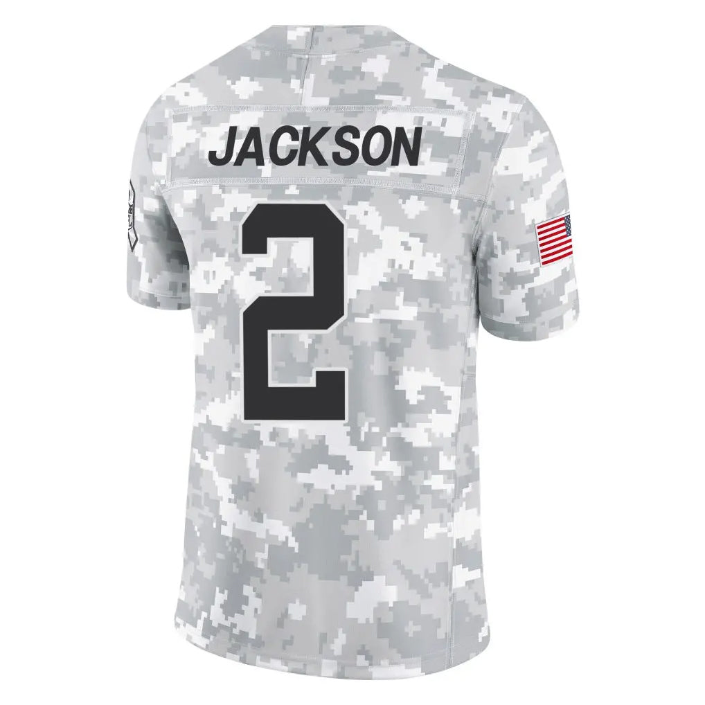 C.Panthers #2 Michael Jackson Player Arctic Camo Salute to Service Limited Game Hdoa Stitched Jerseys
