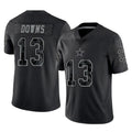 D.Cowboys #13 Caleb Downs Player Black Limited Reflective Home Game Hdoa Stitched Jerseys