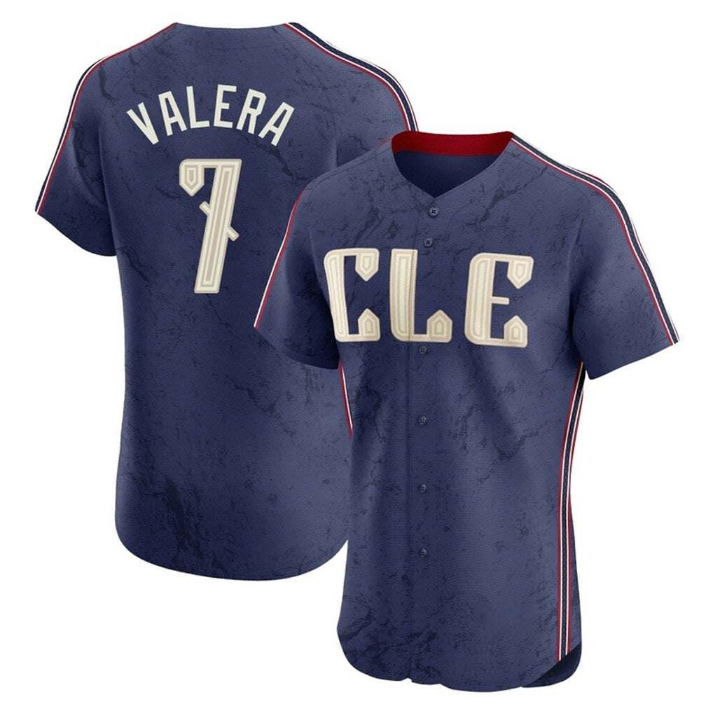 C.Guardians #7 George Valera Player Navy City Connect Limited Elite Home Hdoa Stitched Jerseys
