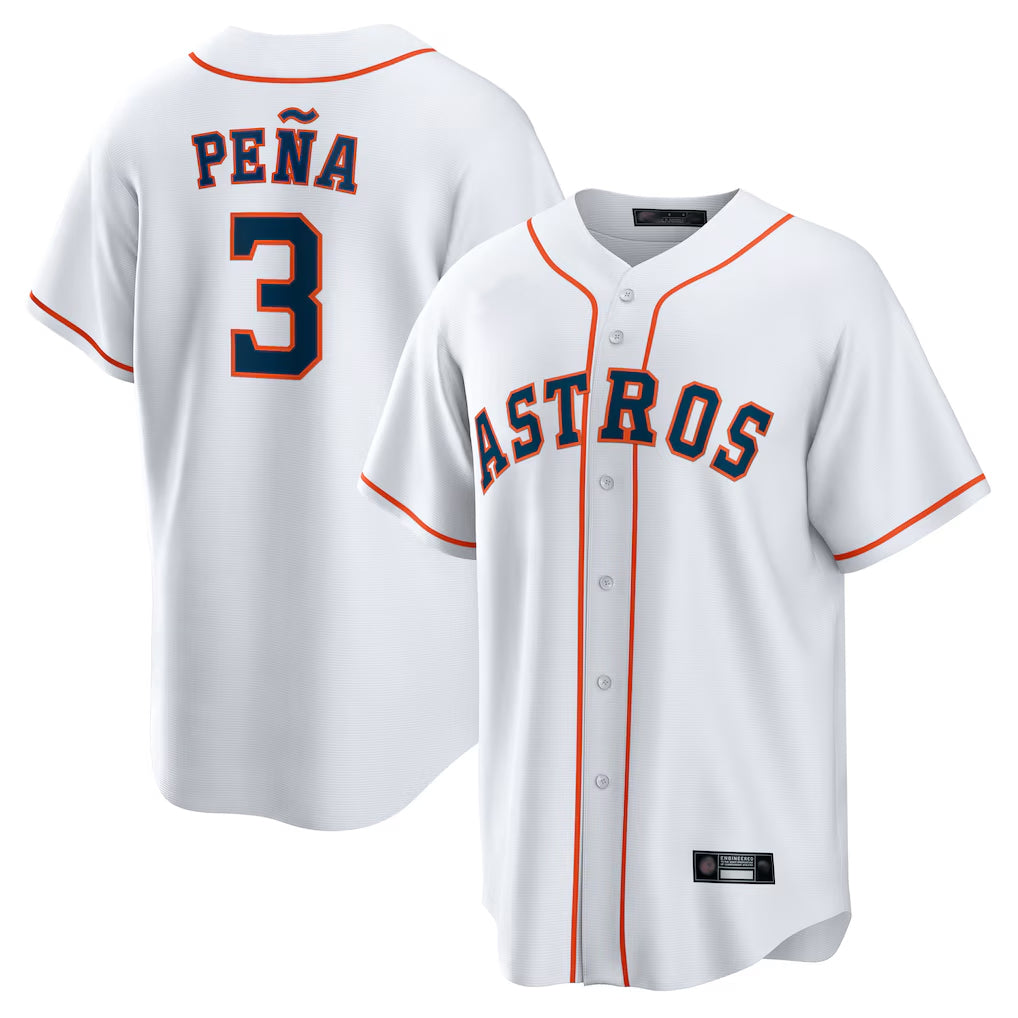 H.Astros #3 Jeremy Pena Player White Home Game Hdoa Stitched Jerseys