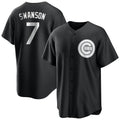 C.Cubs #7 Dansby Swanson Player Black Game Hdoa Stitched Jerseys