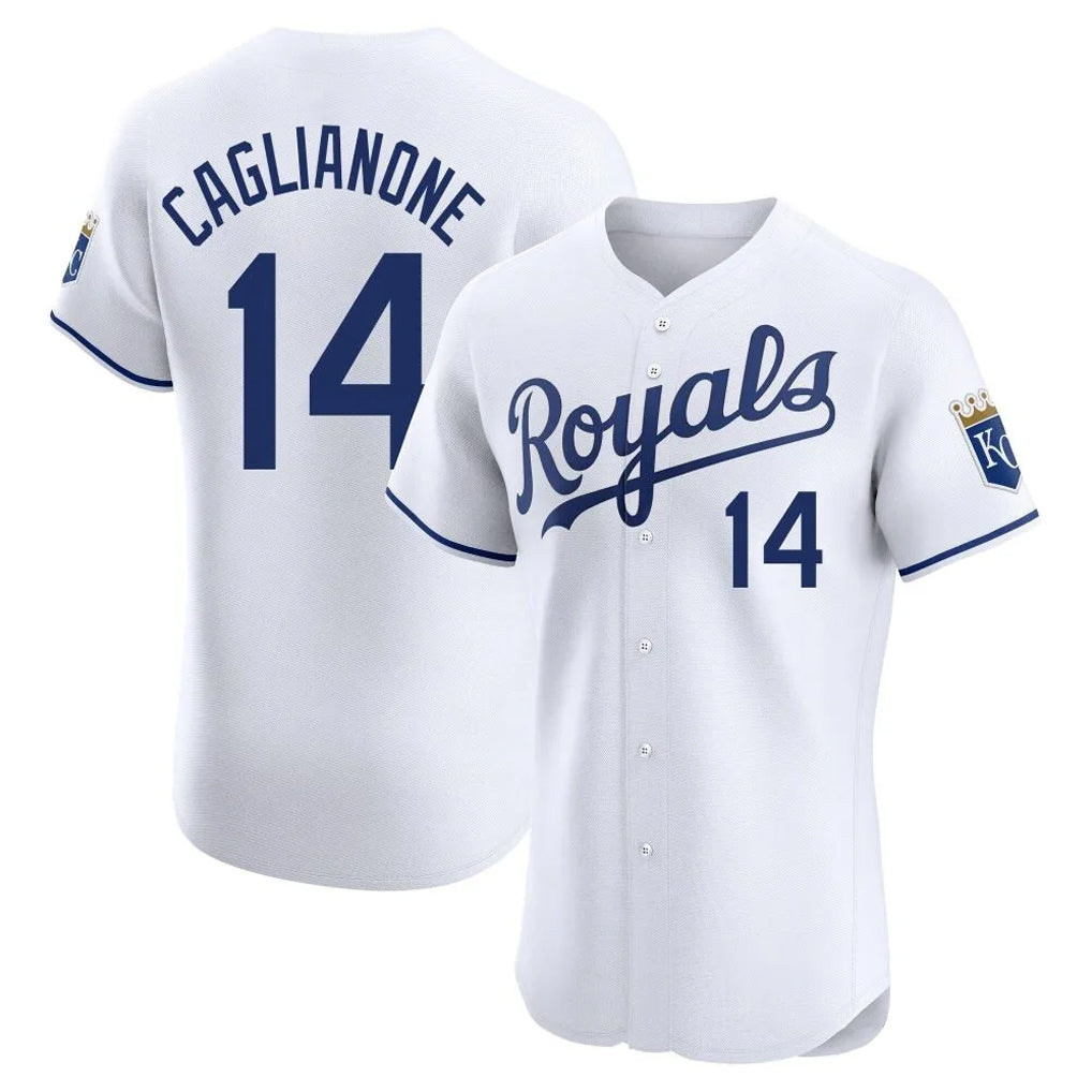 KC.Royals #14 Jac Caglianone Player White Alt Limited Elite Home Hdoa Stitched Jerseys
