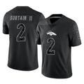 D.Broncos #2 Pat Surtain II Player Black Reflective Limited Hdoa Stitched Jerseys