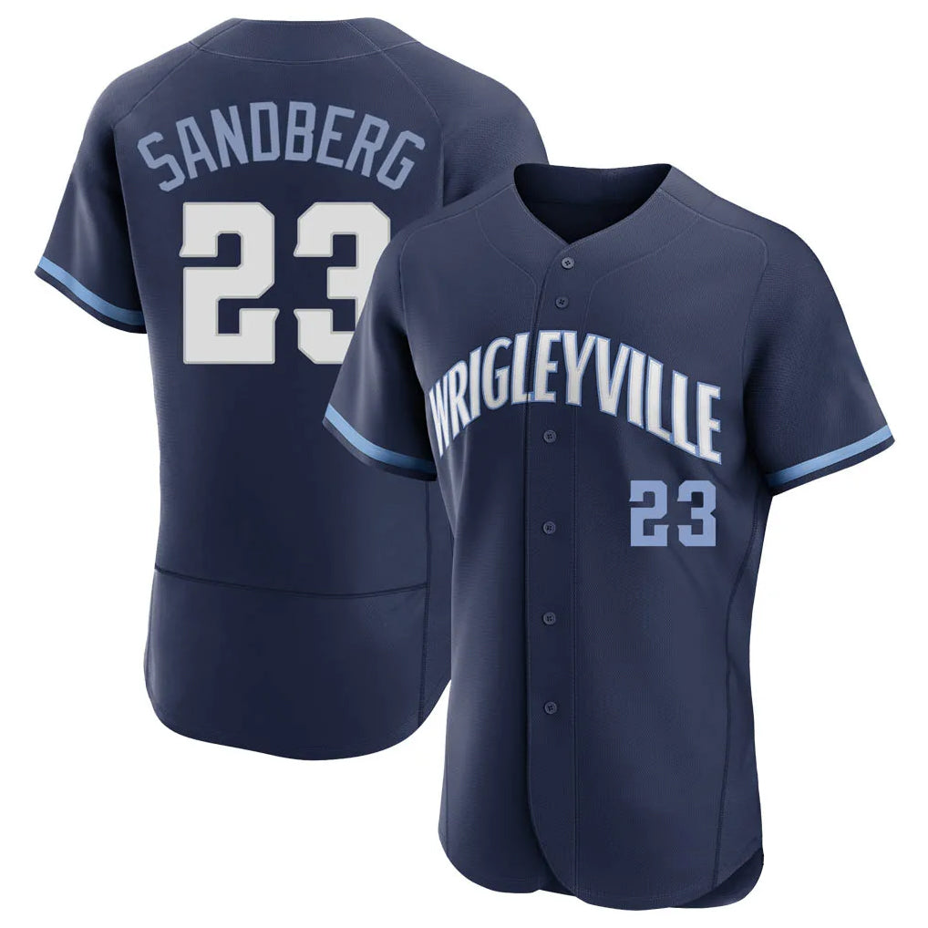 C.Cubs #23 Ryne Sandberg Player Navy City Connect Limited Elite Home Hdoa Stitched Jerseys