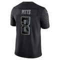 A.Falcons #8 Kyle Pitts Sr. Player Black RFLCTV Limited Hdoa Stitched Jerseys