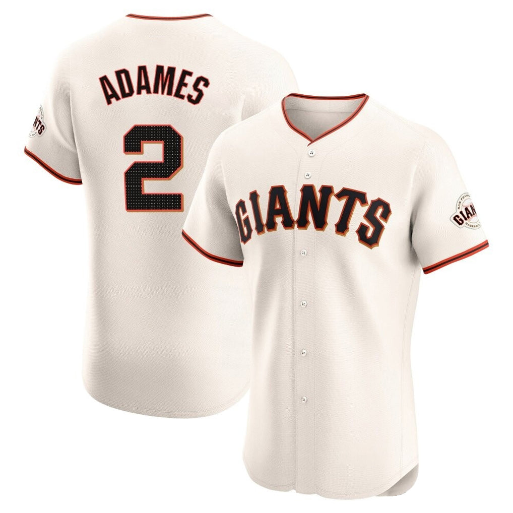 SF.Giants #2 Willy Adames Player Cream Home Limited Elite Hdoa Stitched Jerseys