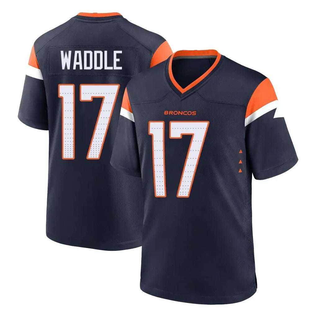 D.Broncos #17 Jaylen Waddle Player Navy Home Game Hdoa Stitched Jerseys