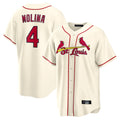 St. Louis Cardinals #4 Yadier Molina Player Cream Home Game Hdoa Stitched Jerseys