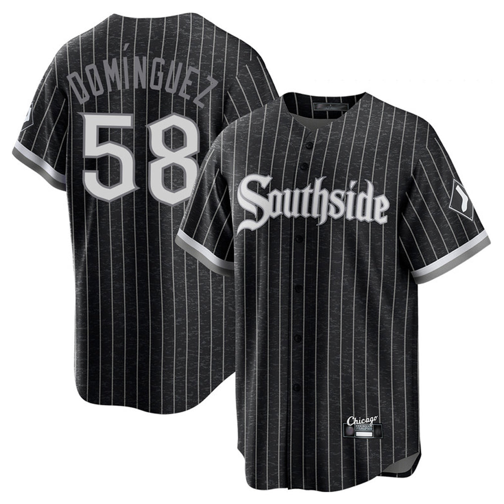C.White Sox #58 Seranthony Dom¨ªnguez Player Black City Connect Home Game Hdoa Stitched Jerseys