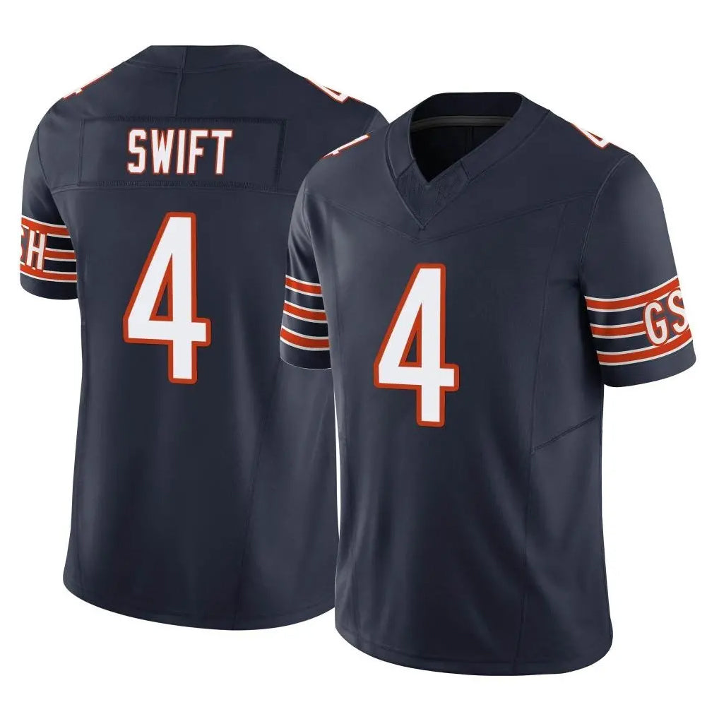 C.Bears #4 D'Andre Swift Player Navy Vapor F.U.S.E. Limited Home Game Hdoa Stitched Jerseys