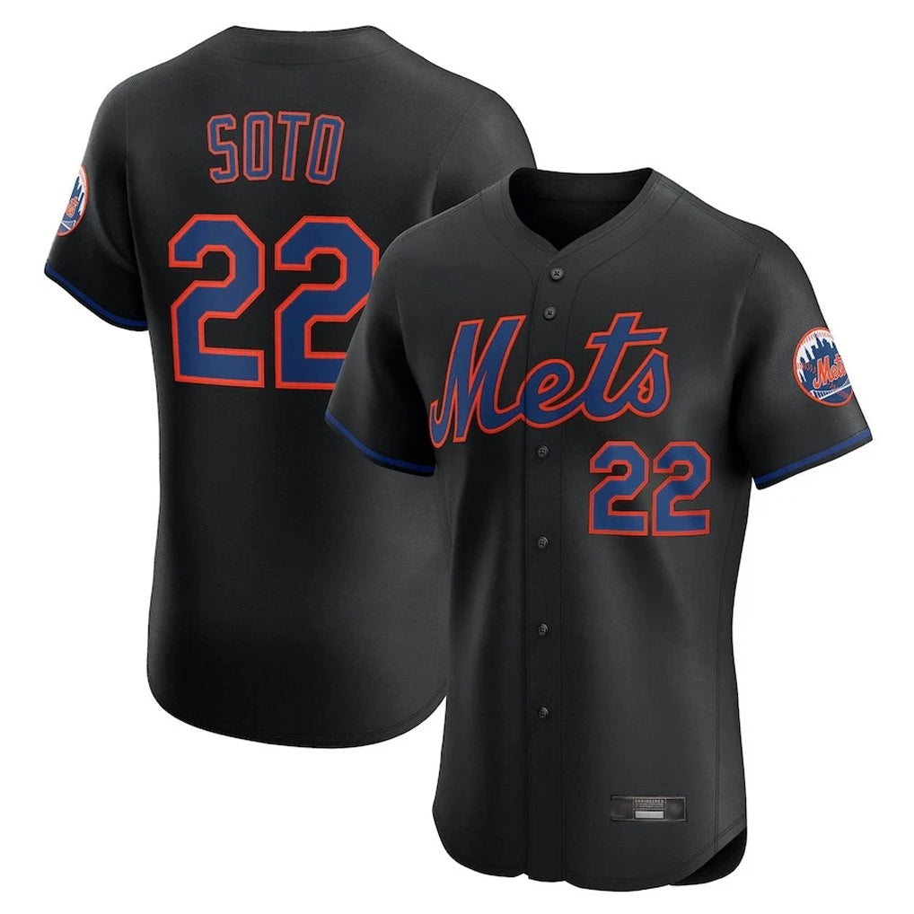 NY.Mets #22 Juan Soto Player Black Home Limited Elite Hdoa Stitched Jerseys