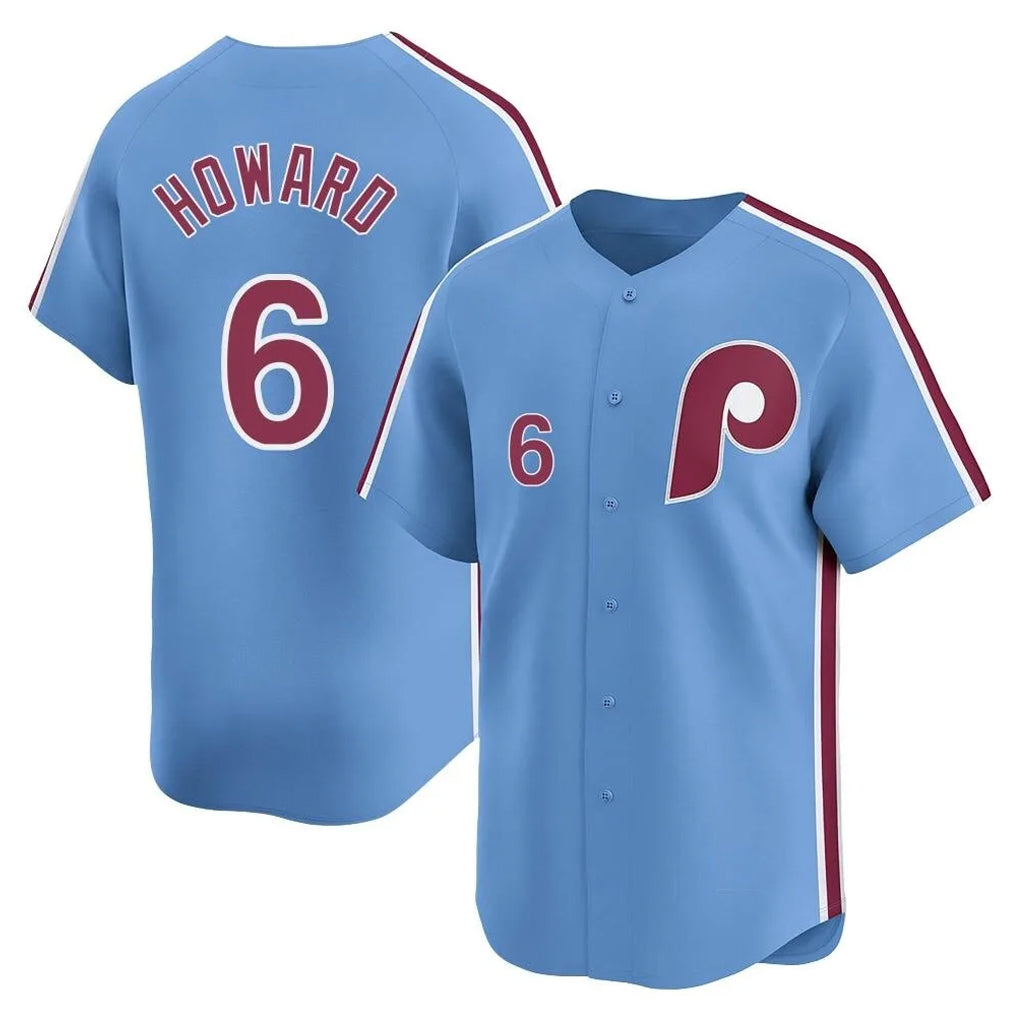 P.Phillies #6 Ryan Howard Player Light Blue Home Limited Hdoa Stitched Jerseys