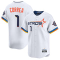 H.Astros #1 Carlos Correa Player White City Connect Limited Home Hdoa Stitched Jerseys