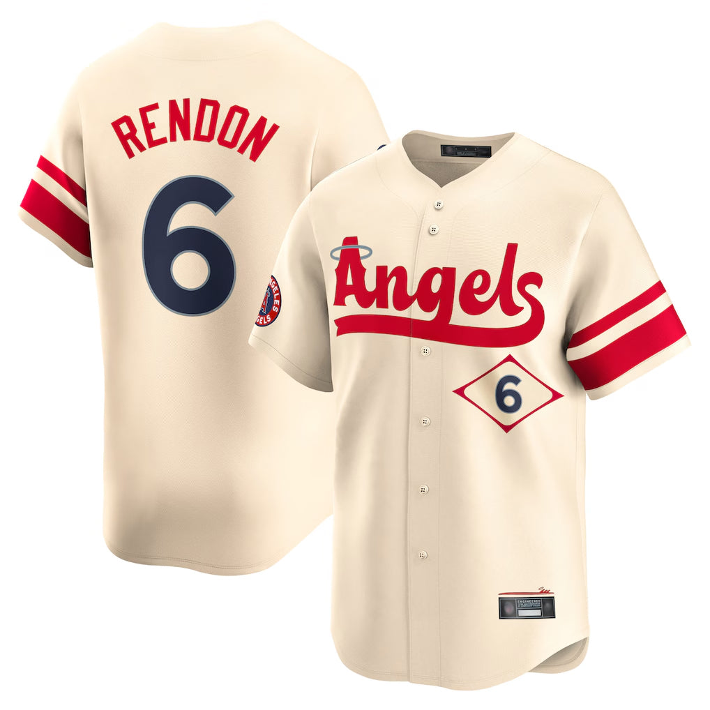 LA.Angels #6 Anthony Rendon Player Cream City Connect Limited Home Hdoa Stitched Jerseys