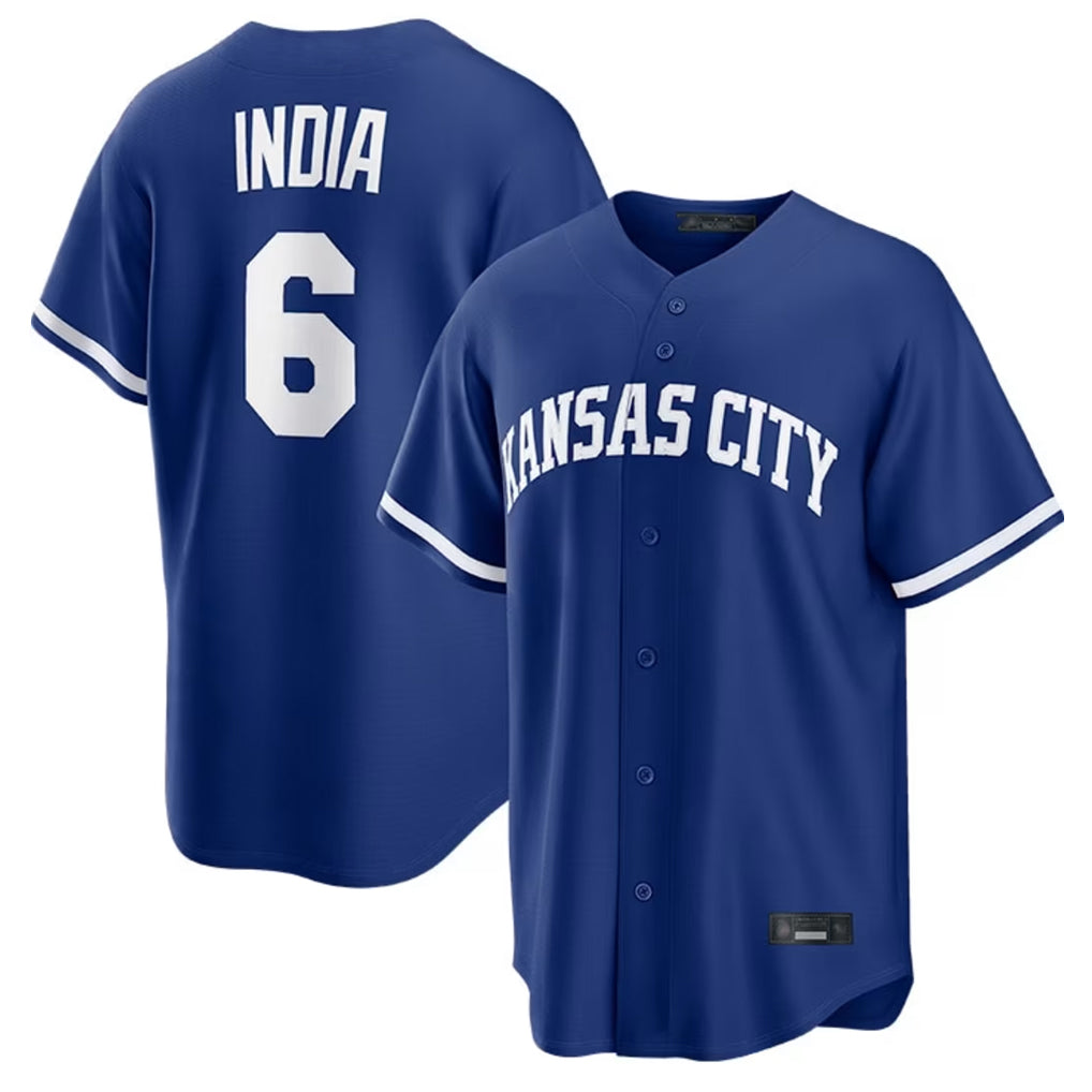 KC.Royals #6 Jonathan India Player Royal Game Home Hdoa Stitched Jerseys