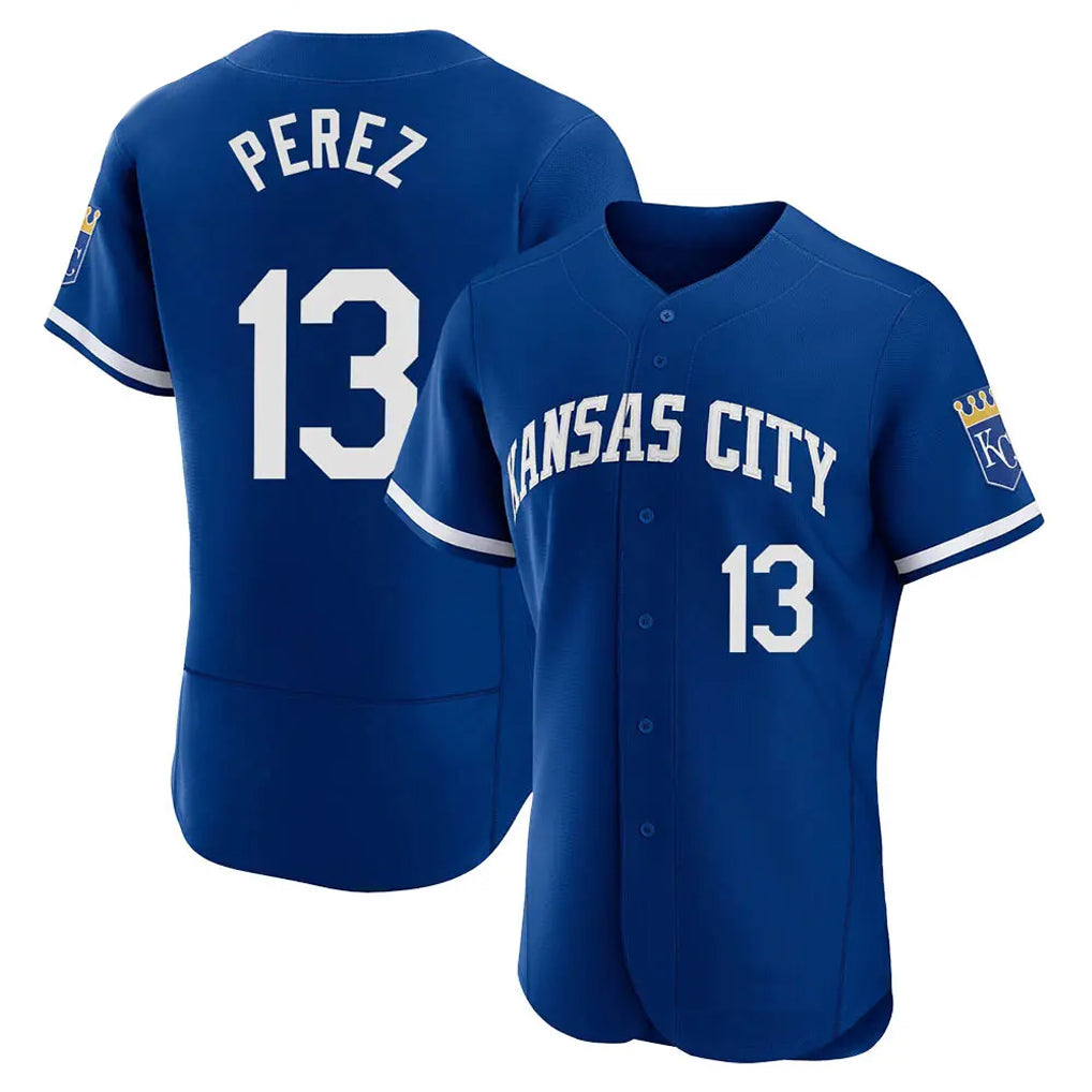 KC.Royals #13 Salvador Perez Player Royal City Connect Limited Elite Home Game Hdoa Stitched Jerseys