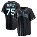 S.Mariners #75 Andres Munoz Player Black Fashion Home Limited Hdoa Stitched Jerseys