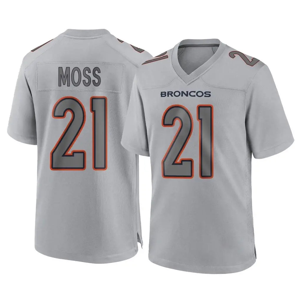 D.Broncos #21 Riley Moss Player Gray Atmosphere Fashion Limited Game Hdoa Stitched Jerseys