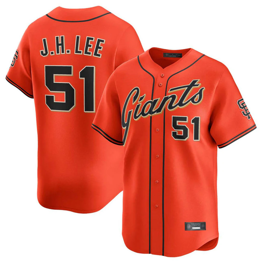 SF.Giants #51 Jung Hoo Lee Player Orange Home Limited Hdoa Stitched Jerseys