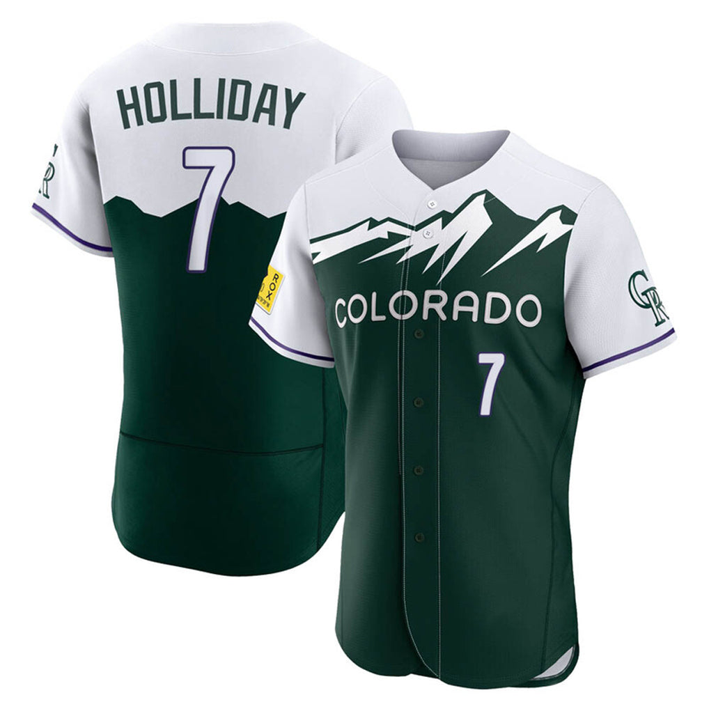C.Rockies #7 Matt Holliday Player Green City Connect Limited Elite Home Hdoa Stitched Jerseys