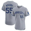 KC.Royals #55 Cole Ragans Player Gray Limited Elite Home Hdoa Stitched Jerseys