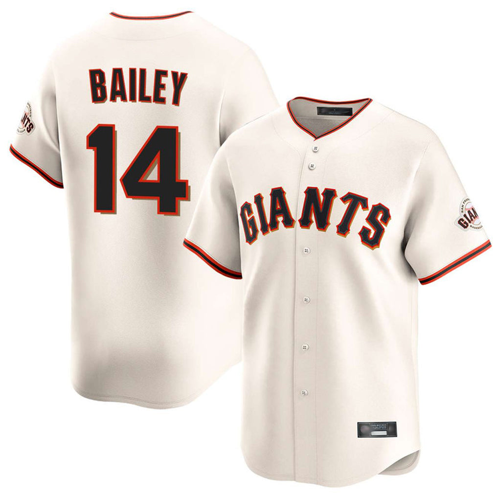 SF.Giants #14 Patrick Bailey Player Cream Home Limited Hdoa Stitched Jerseys