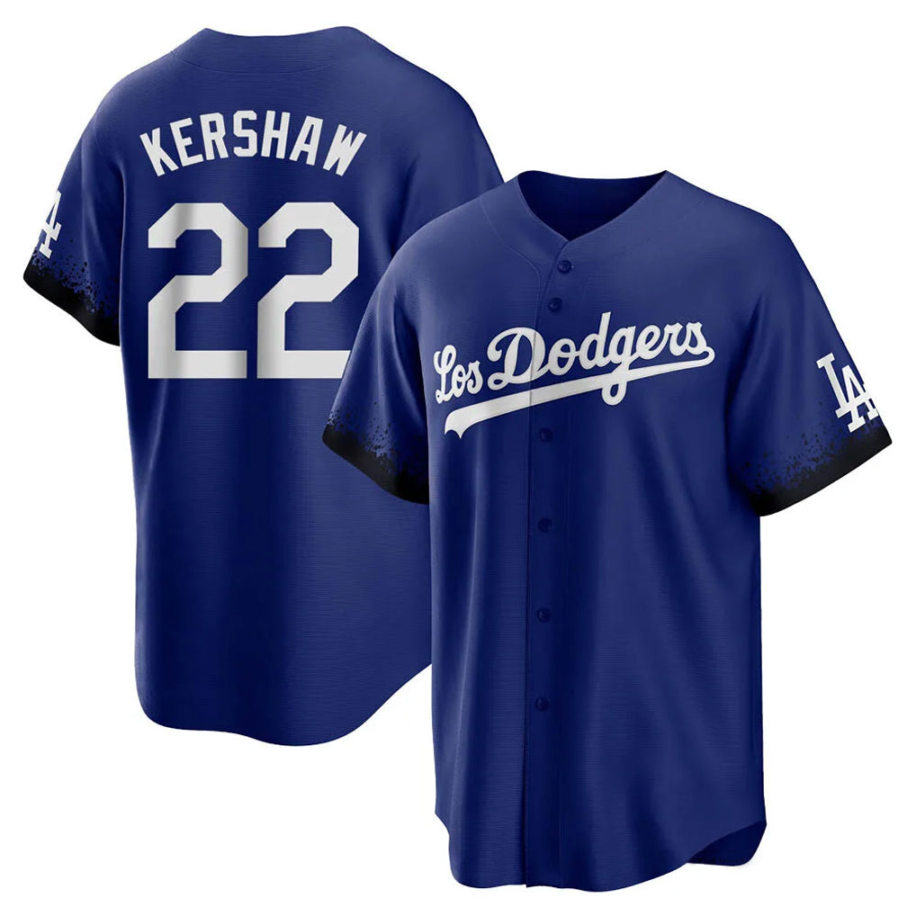 LA.Dodgers #22 Clayton Kershaw Player Royal City Connect Home Game Hdoa Stitched Jerseys