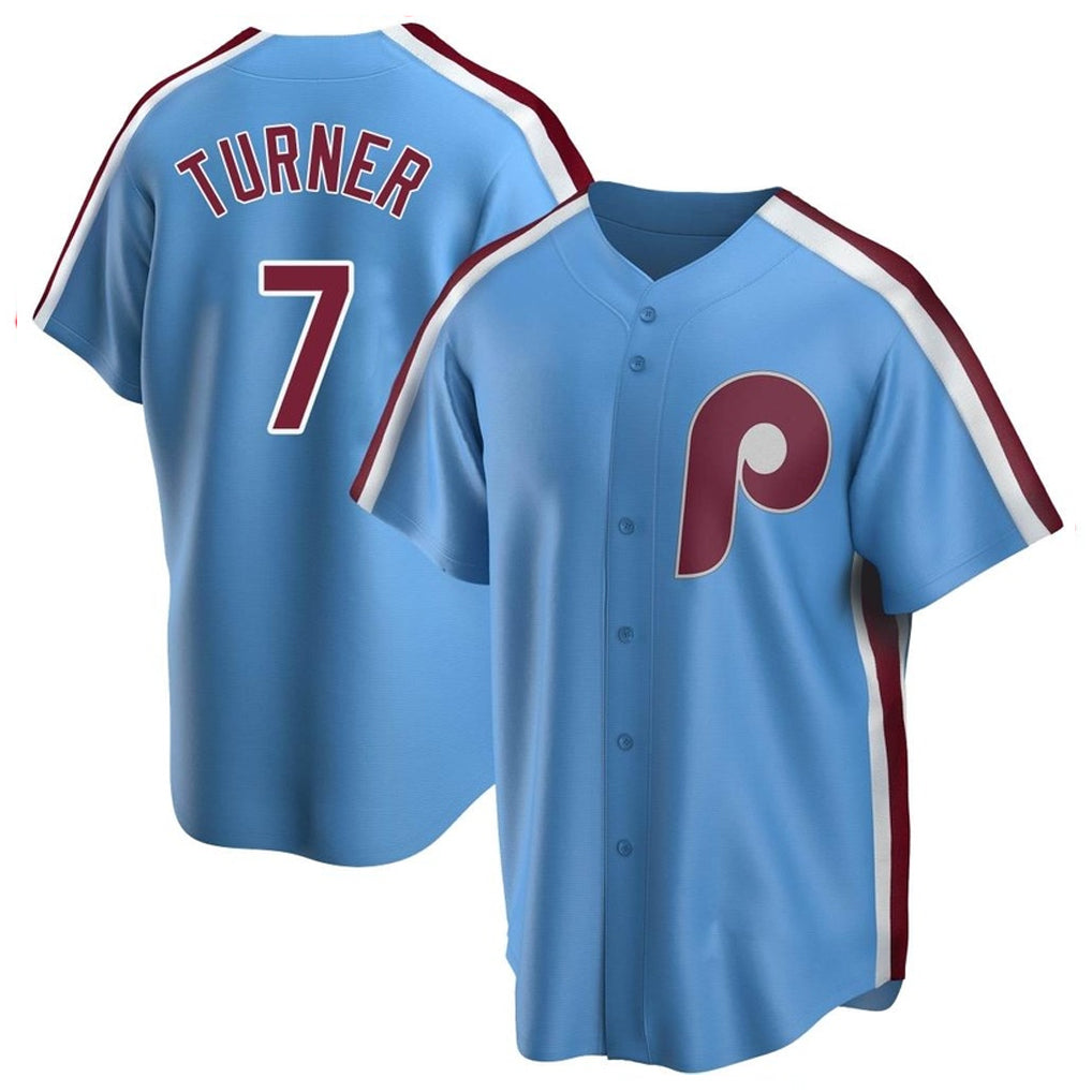 P.Phillies #7 Trea Turner Player Light Blue Home Game Hdoa Stitched Jerseys