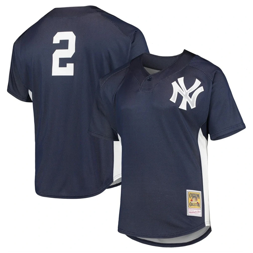 NY.Yankees #2 Derek Jeter Player Navy Mitchell & Ness Limited Hdoa Stitched Jerseys