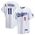 LA.Dodgers #11 Roki Sasaki Player White Home Game Hdoa Stitched Jerseys