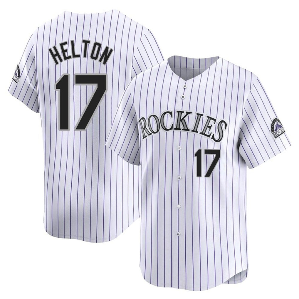 C.Rockies #17 Todd Helton Player White Limited Home Hdoa Stitched Jerseys