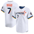 H.Astros #7 Craig Biggio Player White City Connect Limited Home Hdoa Stitched Jerseys
